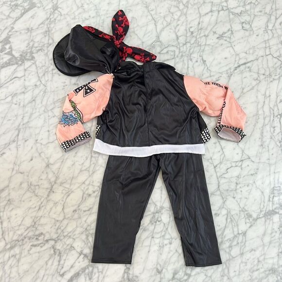 Biker Baby Tattoo Costume with Hat Sz 2T - Picture 6 of 8